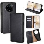 For Realme 14 Pro+ 5G Gloss Oil Solid Color Magnetic Leather Phone Case(Black)