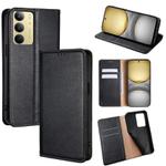 For Realme C75 4G / 14x 5G Global Gloss Oil Solid Color Magnetic Leather Phone Case(Black)