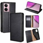 For Realme P3 Pro 5G Global Gloss Oil Solid Color Magnetic Leather Phone Case(Black)