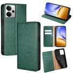 For Realme 14 5G Global Gloss Oil Solid Color Magnetic Leather Phone Case(Green)