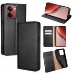 For Realme P3 Ultra 5G Gloss Oil Solid Color Magnetic Leather Phone Case(Black)