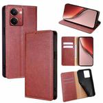 For Realme P3 Ultra 5G Gloss Oil Solid Color Magnetic Leather Phone Case(Brown)