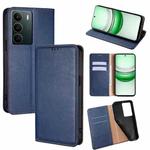 For Realme C71 4G Gloss Oil Solid Color Magnetic Leather Phone Case(Blue)