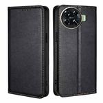 For Tecno Spark 20 Pro+ 4G Gloss Oil Solid Color Magnetic Leather Phone Case(Black)