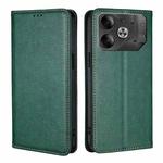 For Tecno Pova 6 5G Gloss Oil Solid Color Magnetic Leather Phone Case(Green)