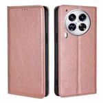 For Tecno Camon 30 Premier 5G Gloss Oil Solid Color Magnetic Leather Phone Case(Rose Gold)