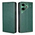 For Tecno Pova 6 Neo 4G Gloss Oil Solid Color Magnetic Leather Phone Case(Green)