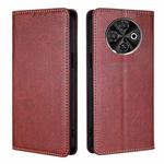 For Tecno Spark 30C 4G Gloss Oil Solid Color Magnetic Leather Phone Case(Brown)