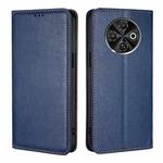 For Tecno Spark 30C 4G Gloss Oil Solid Color Magnetic Leather Phone Case(Blue)