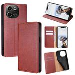 For Tecno Pova 6 Neo 5G Gloss Oil Solid Color Magnetic Leather Phone Case(Brown)