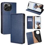 For Tecno Pova 6 Neo 5G Gloss Oil Solid Color Magnetic Leather Phone Case(Blue)