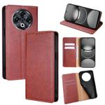 For Tecno Spark 30 4G Gloss Oil Solid Color Magnetic Leather Phone Case(Brown)