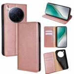 For Tecno Camon 40 Premier 5G Gloss Oil Solid Color Magnetic Leather Phone Case(Rose Gold)