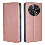 For Huawei nova 12i 4G Gloss Oil Solid Color Magnetic Leather Phone Case(Rose Gold)