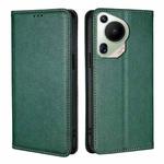 For Huawei Pura 70 Ultra Gloss Oil Solid Color Magnetic Leather Phone Case(Green)