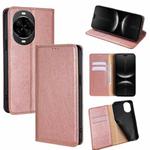 For Huawei nova 14 Pro 5G Gloss Oil Solid Color Magnetic Leather Phone Case(Rose Gold)
