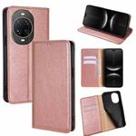 For Huawei nova 14 Ultra 5G Gloss Oil Solid Color Magnetic Leather Phone Case(Rose Gold)