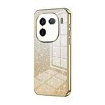 For vivo iQOO 12 Pro Gradient Glitter Powder Electroplated Phone Case(Gold)