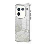 For vivo iQOO 12 Gradient Glitter Powder Electroplated Phone Case(Silver)