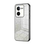 For vivo iQOO Z8 / Z8x Gradient Glitter Powder Electroplated Phone Case(Black)