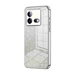 For vivo iQOO Neo8 / Neo8 Pro Gradient Glitter Powder Electroplated Phone Case(Silver)