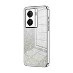 For vivo iQOO Z7x Gradient Glitter Powder Electroplated Phone Case(Silver)