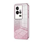 For vivo iQOO 11 Gradient Glitter Powder Electroplated Phone Case(Pink)