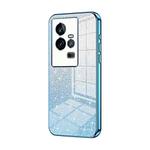 For vivo iQOO 11 Gradient Glitter Powder Electroplated Phone Case(Blue)