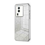 For vivo iQOO Neo7 Gradient Glitter Powder Electroplated Phone Case(Silver)