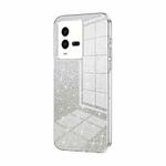 For vivo iQOO 10 Gradient Glitter Powder Electroplated Phone Case(Transparent)