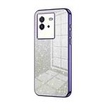 For vivo iQOO Neo6 Gradient Glitter Powder Electroplated Phone Case(Purple)