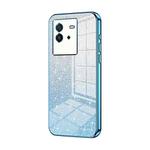 For vivo iQOO Neo6 Gradient Glitter Powder Electroplated Phone Case(Blue)