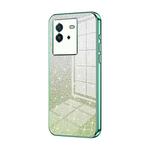 For vivo iQOO Neo6 Gradient Glitter Powder Electroplated Phone Case(Green)