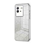 For vivo iQOO Neo6 Gradient Glitter Powder Electroplated Phone Case(Silver)