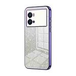 For vivo iQOO 9 Pro Gradient Glitter Powder Electroplated Phone Case(Purple)