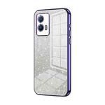For vivo iQOO U5 Gradient Glitter Powder Electroplated Phone Case(Purple)