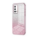 For vivo iQOO Z5 Gradient Glitter Powder Electroplated Phone Case(Pink)