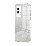 For vivo iQOO 8 Gradient Glitter Powder Electroplated Phone Case(Transparent)