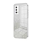 For vivo iQOO Neo5 / iQOO 7 India Gradient Glitter Powder Electroplated Phone Case(Transparent)