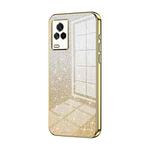 For vivo iQOO 7 Gradient Glitter Powder Electroplated Phone Case(Gold)
