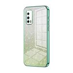 For vivo iQOO Z1X Gradient Glitter Powder Electroplated Phone Case(Green)