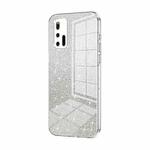 For vivo iQOO 3 5G Gradient Glitter Powder Electroplated Phone Case(Transparent)