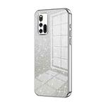 For vivo iQOO 3 5G Gradient Glitter Powder Electroplated Phone Case(Silver)