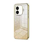 For vivo iQOO Z9 Turbo Gradient Glitter Powder Electroplated Phone Case(Gold)