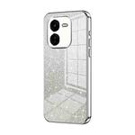 For vivo iQOO Z9x Gradient Glitter Powder Electroplated Phone Case(Silver)