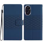 For Honor 200 Diamond Embossed Skin Feel Leather Phone Case(Dark Blue)