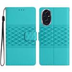 For Honor 200 Pro Diamond Embossed Skin Feel Leather Phone Case(Blue)