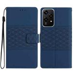 For Honor 200 Lite Global Diamond Embossed Skin Feel Leather Phone Case(Dark Blue)