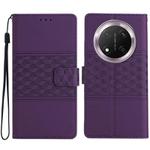 For Honor X9c Diamond Embossed Skin Feel Leather Phone Case(Purple)