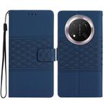 For Honor X9c Diamond Embossed Skin Feel Leather Phone Case(Dark Blue)